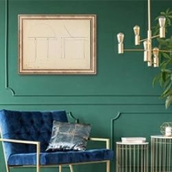 «Card Table» в интерьере в классическом стиле с зеленой стеной
