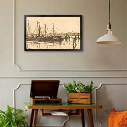 «Op ‘t IJ» в интерьере комнаты в стиле ретро с проигрывателем виниловых пластинок