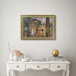 «Париж» в интерьере в классическом стиле над столом