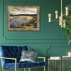 «Сиверко. 1890» в интерьере в классическом стиле с зеленой стеной