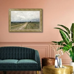 «Владимирка» в интерьере классической гостиной над диваном