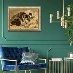 «Mother’s Pride» в интерьере в классическом стиле с зеленой стеной