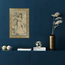 «Countryside Dance, 1883» в интерьере в классическом стиле в синих тонах
