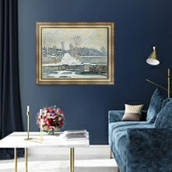 «Наводнение в Марли-ле-Рой» в интерьере в классическом стиле в синих тонах