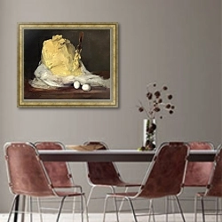 «Mound of Butter» в интерьере столовой с серыми стенами