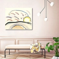 «Этюд для ‘Солнца и Луны’» в интерьере современной прихожей в розовых тонах