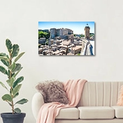 «Италия, Тоскана. Средневековый Сорано №16» в интерьере современной светлой гостиной над диваном