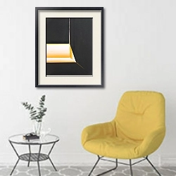 «Place of power» в интерьере комнаты в скандинавском стиле с желтым креслом