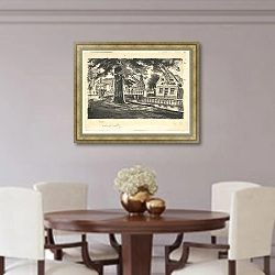 «Gezicht op de Hoornsebuurt.» в интерьере столовой в классическом стиле