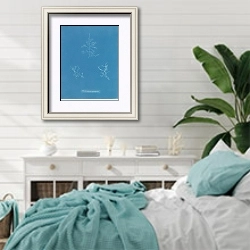 «Bonnemaisonia asparagoides» в интерьере спальни в стиле прованс с голубыми деталями