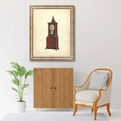 «Shelf Clock» в интерьере в классическом стиле над комодом