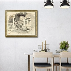 «Where Sake Is Sold» в интерьере современной столовой над обеденным столом