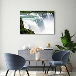 «Ниагарский водопад 2» в интерьере современной гостиной над комодом
