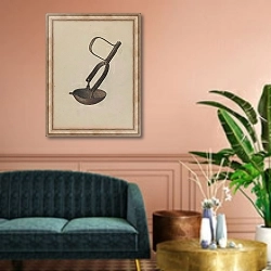 «Swinging Lamp» в интерьере классической гостиной над диваном