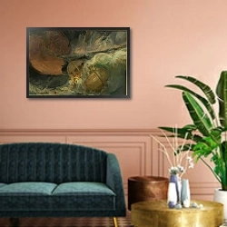 «St Paul's Shipwreck» в интерьере классической гостиной над диваном