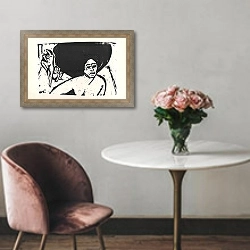 «Ночные танцоры» в интерьере в классическом стиле над креслом