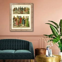 «Norman 1000-1100» в интерьере классической гостиной над диваном