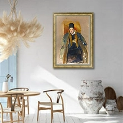 «Portrait Of A Prosperous Merchant Of Terapia» в интерьере столовой в этническом стиле