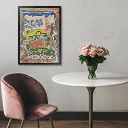 «Местность» в интерьере в классическом стиле над креслом