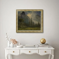 «Долина Йосемити» в интерьере в классическом стиле над столом