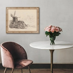 «Windmill» в интерьере в классическом стиле над креслом