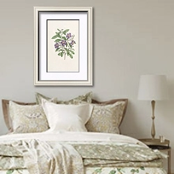 «Lycium-like Solanum» в интерьере спальни в стиле прованс над кроватью