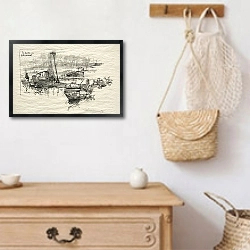 «Le Point de Billancourt» в интерьере в стиле ретро над комодом