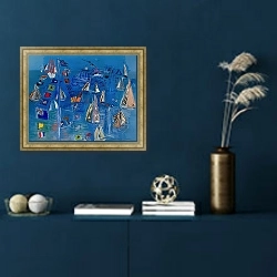 «Régates à Cowes» в интерьере в классическом стиле в синих тонах