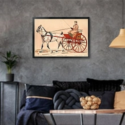 «Тележка для упражнений» в интерьере гостиной в стиле лофт в серых тонах