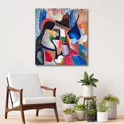 «Colour Composition» в интерьере современной комнаты над креслом
