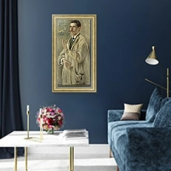 «The Painter Otto Eckmann 1897» в интерьере в классическом стиле в синих тонах