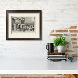 «The Coronation of the Czar, the Emperor crowning the Empress» в интерьере кабинета с кирпичной стеной