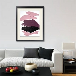 «Pink shell» в интерьере гостиной в стиле минимализм в светлых тонах