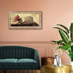 «Fantastic Vision 1821-23» в интерьере классической гостиной над диваном