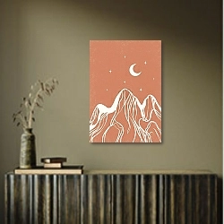 «Загадка горного света» в интерьере в этническом стиле в коричневых цветах