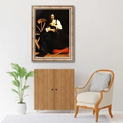 «Св. Екатерина Александрийская» в интерьере в классическом стиле над комодом
