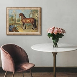 «The bay horse' Sincero'» в интерьере в классическом стиле над креслом