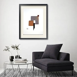 «Industrial spirit. Cubes 2» в интерьере в стиле минимализм над креслом
