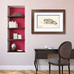 «The Gray Fox» в интерьере кабинета в классическом стиле над столом