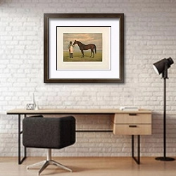 «Бонни Шотландия» в интерьере современного кабинета с кирпичными стенами