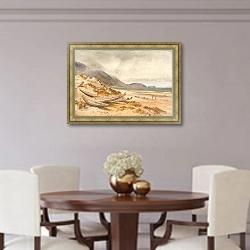 «Недалеко от Паекакарики, пролив Кука» в интерьере столовой в классическом стиле