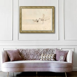 «Райнен вед Готлибен» в интерьере гостиной в классическом стиле над диваном