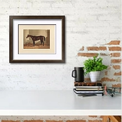 «Хинду» в интерьере кабинета с кирпичной стеной