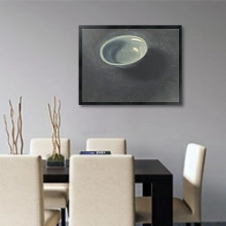 «Синяя часть» в интерьере современной кухни над столом