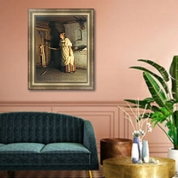 «Кто там. 1879» в интерьере классической гостиной над диваном