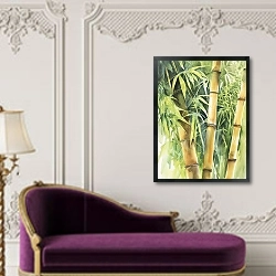 «Bamboo: rhythm of nature» в интерьере в классическом стиле над банкеткой