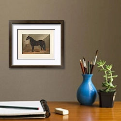 «Посланник Дюрок» в интерьере кабинета с бежевыми стенами над столом