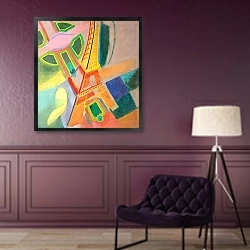 «Eiffel Tower» в интерьере в классическом стиле в фиолетовых тонах