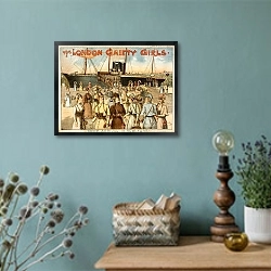 «Лондонские веселые девчонки» в интерьере в стиле ретро с бирюзовыми стенами