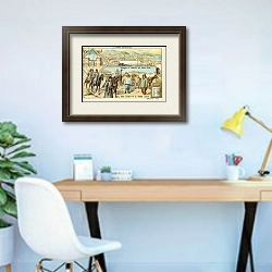 «Scenes on the Trans-Siberian Railway 4» в интерьере кабинета в современном стиле